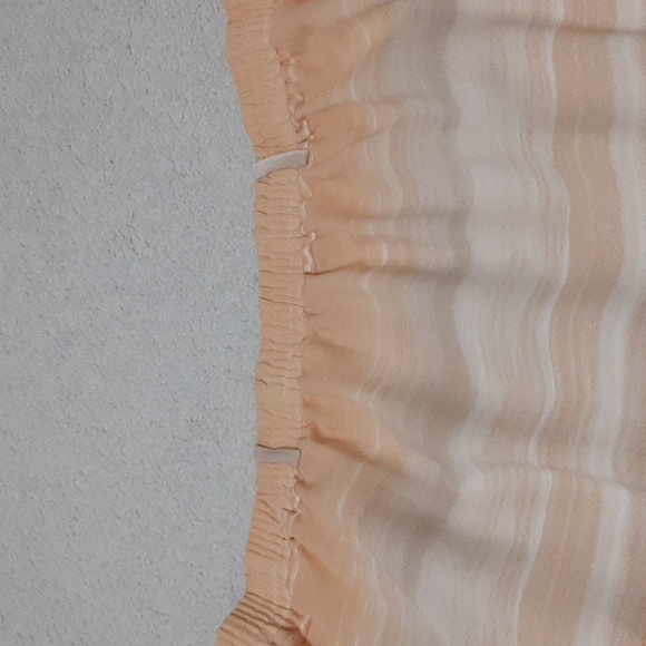 Cato beachy button up skirt with pockets. Peach, Cream, Tan and orange. XL - Picture 5 of 8